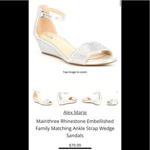 Alex Marie Rhinestone Wedge Sandals: wedding shoes
